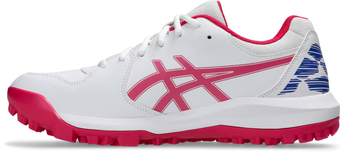 Asics Gel Lethal Field 2 Cricket Shoes 2025 White/Bright Rose - SJ Sports Australia