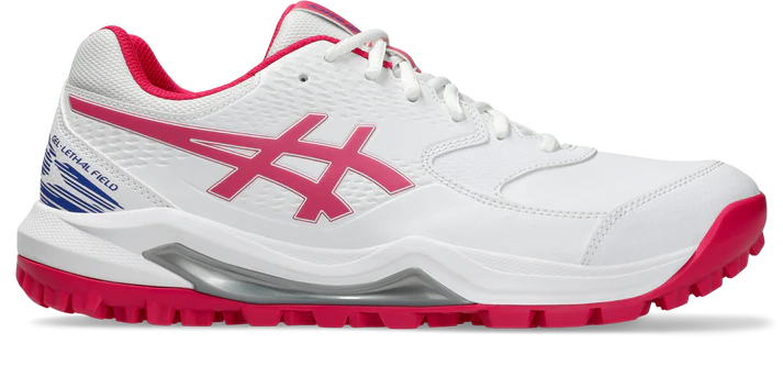 Asics Gel Lethal Field 2 Cricket Shoes 2025 White/Bright Rose - SJ Sports Australia