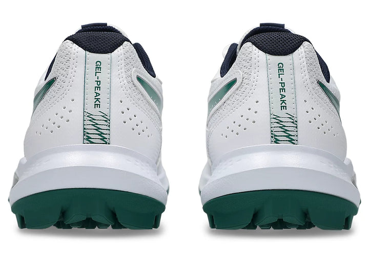 Asics Gel Peake GS 3 Cricket Shoes 2025 White/Jasper Green - SJ Sports Australia