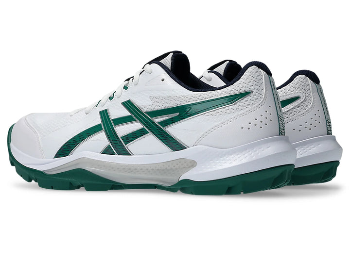 Asics Gel Peake GS 3 Cricket Shoes 2025 White/Jasper Green - SJ Sports Australia
