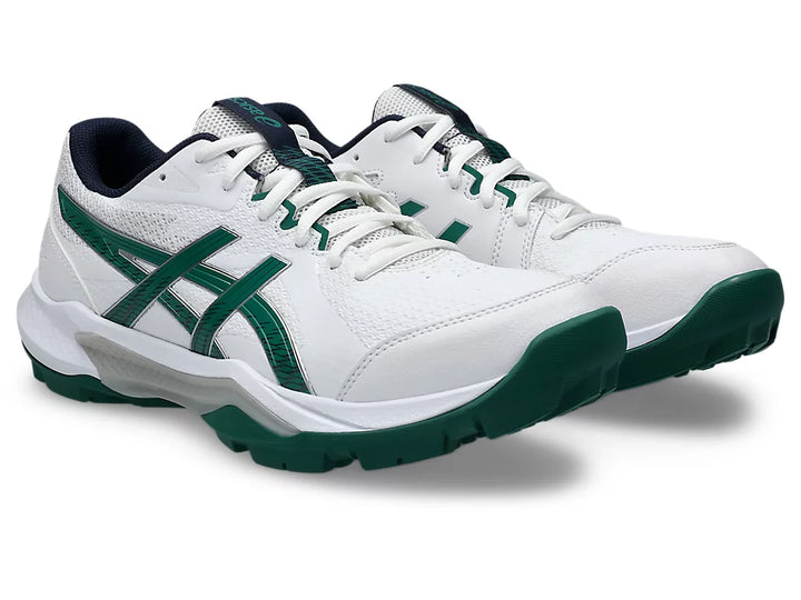 Asics Gel Peake GS 3 Cricket Shoes 2025 White/Jasper Green - SJ Sports Australia