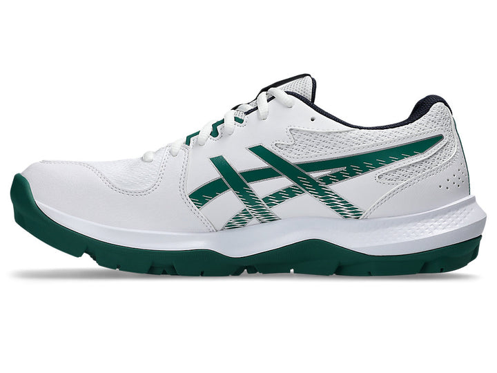 Asics Gel Peake GS 3 Cricket Shoes 2025 White/Jasper Green - SJ Sports Australia