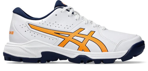 Asics Gel Peake White/Stadium Orange Cricket Rubber Shoe