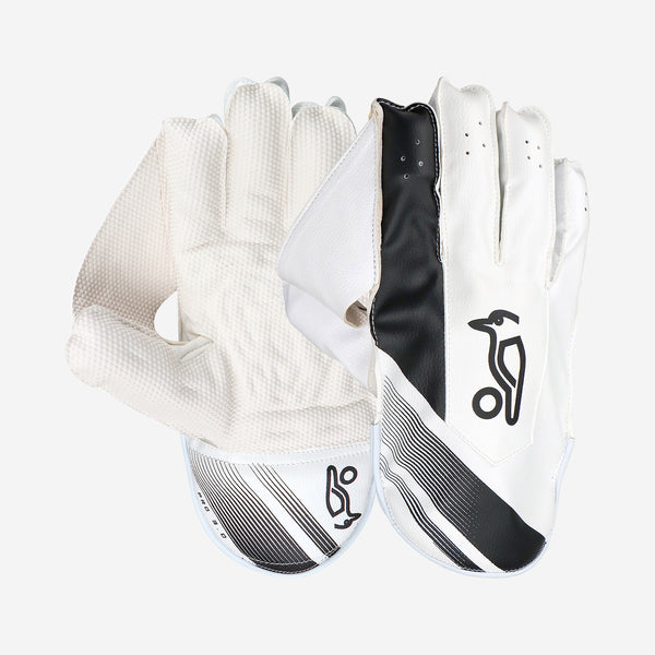 Kookaburra Pro 3.0 Wicket Keeping Gloves Black/White - SJ Sports Australia