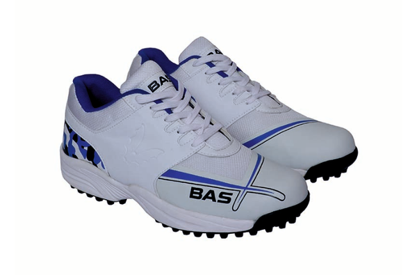 BAS Cricket Shoes White/Blue Camo