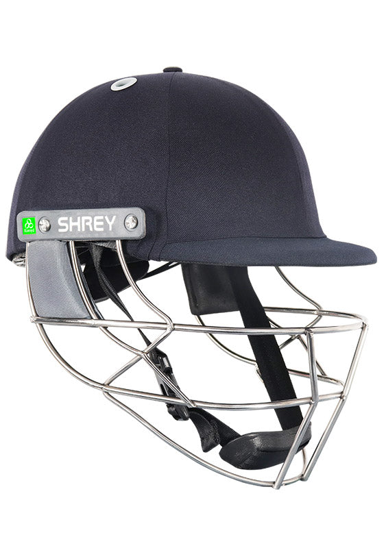 Shrey Koroyd Cricket Helmet Stainless Steel Visor Navy