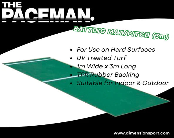 PACEMAN HARD SURFACE CRICKET PITCH 3METER - SJ Sports Australia